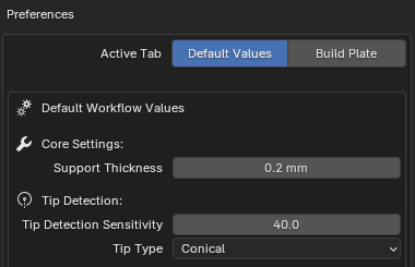 Resin2FDM Preferences panel in Blender